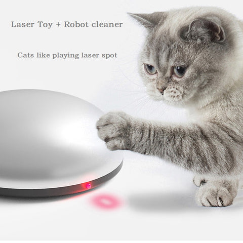 2 IN 1 cat laser toy with cleaning robot