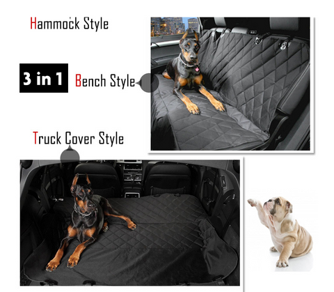 3 IN 1 pet car back seat or trunk cover