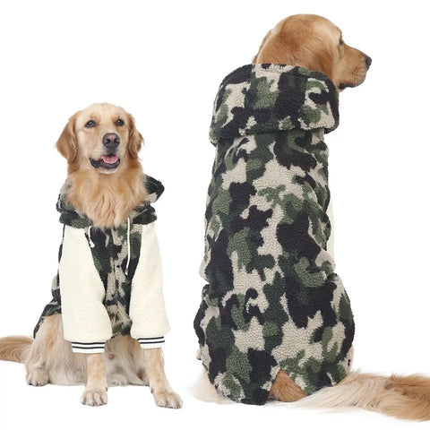 medium-large dog camouflage warm coat