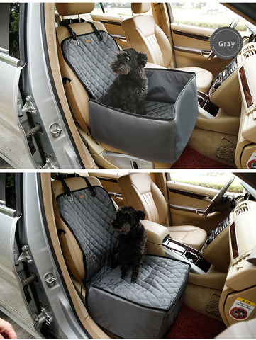 2 in 1 Luxury Car Front Pet Seat Cover Waterproof Anti-Silppet Basket