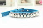 adjustable pearl bling pet collar