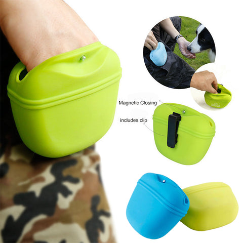 portable silicone pet treat pouch
