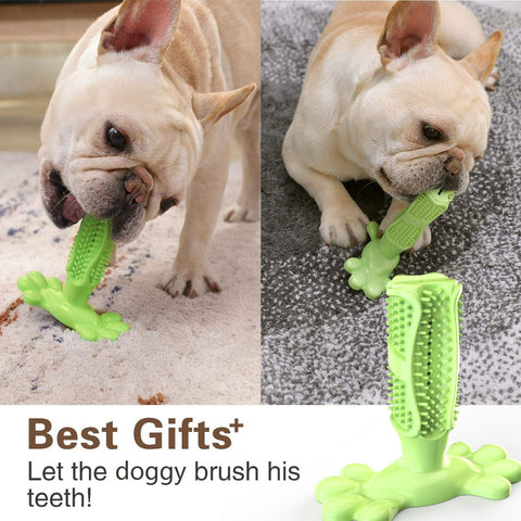 Effective dog teeth cleaning brushing stick toy